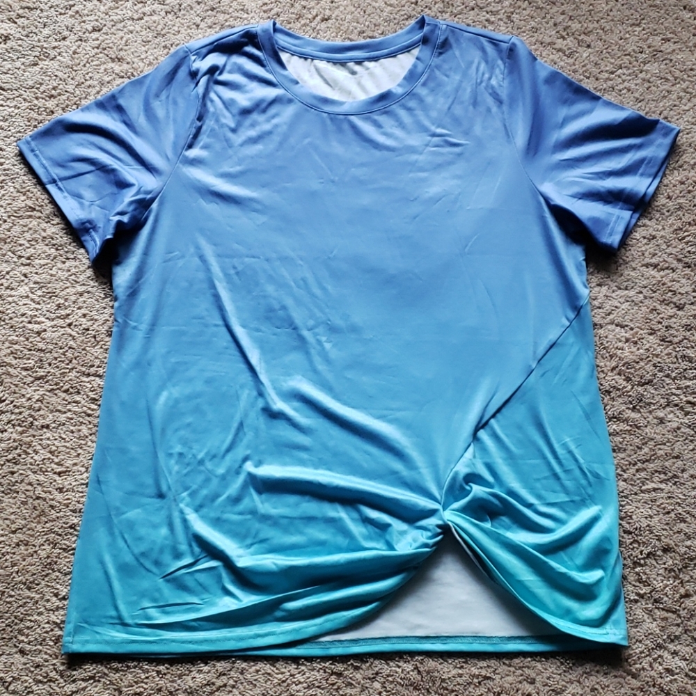 Womens pastel ombre knot twist top XL